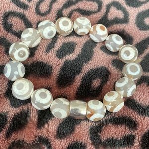 SILPADA agate stone stretch bracelet